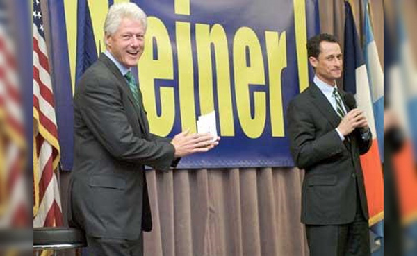 Image result for anthony weiner bill clinton